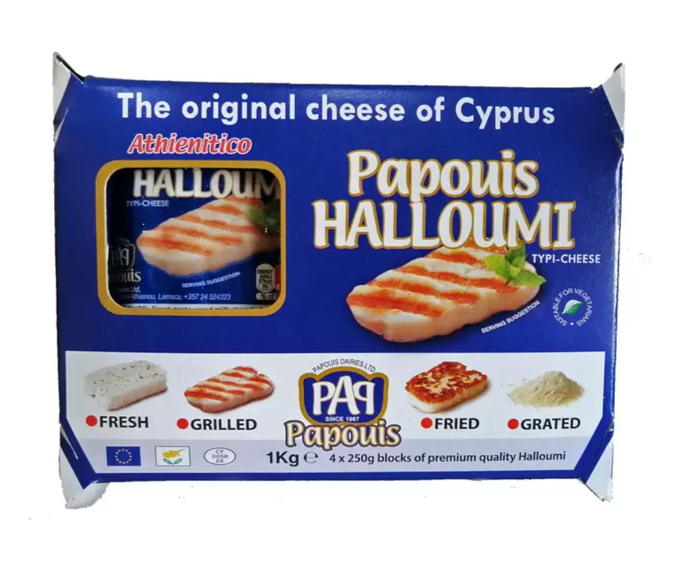 Papouis Halloumi Cheese, 4 x 250g (1kg)